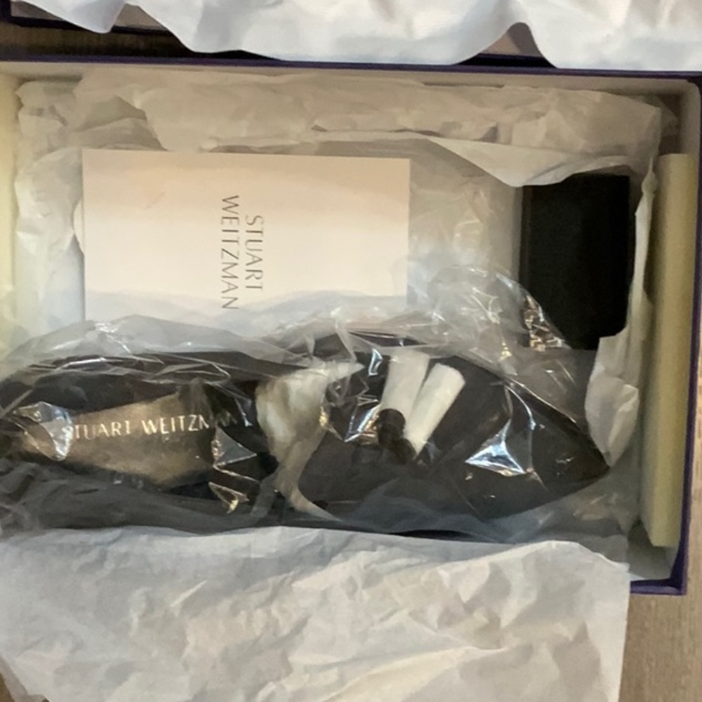 NWT Stuart Weitzman Size 7 “Broom” Slate Suede Shoes - BRAND NEW WITH BOX! - Picture 6 of 9